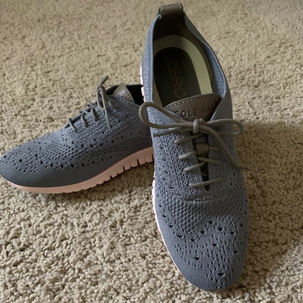 Cole Haan ZeroGrand Wingtip Oxford Gray/Peach